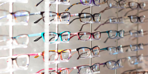 A selection of eyewear on display at Dezine Optical
